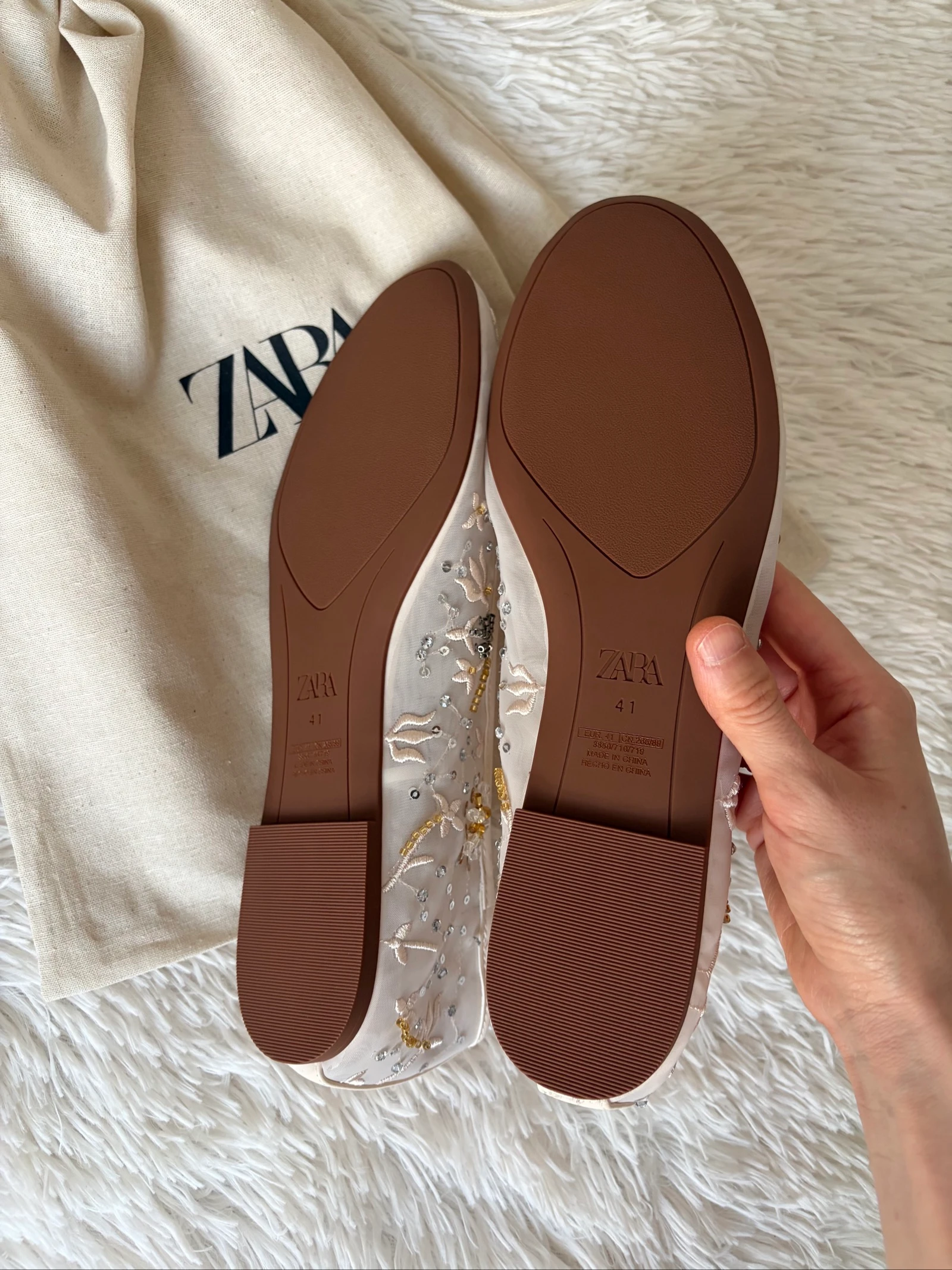 Zara verfraaide mesh ballet flats 🩰🤍 41 – photo 7